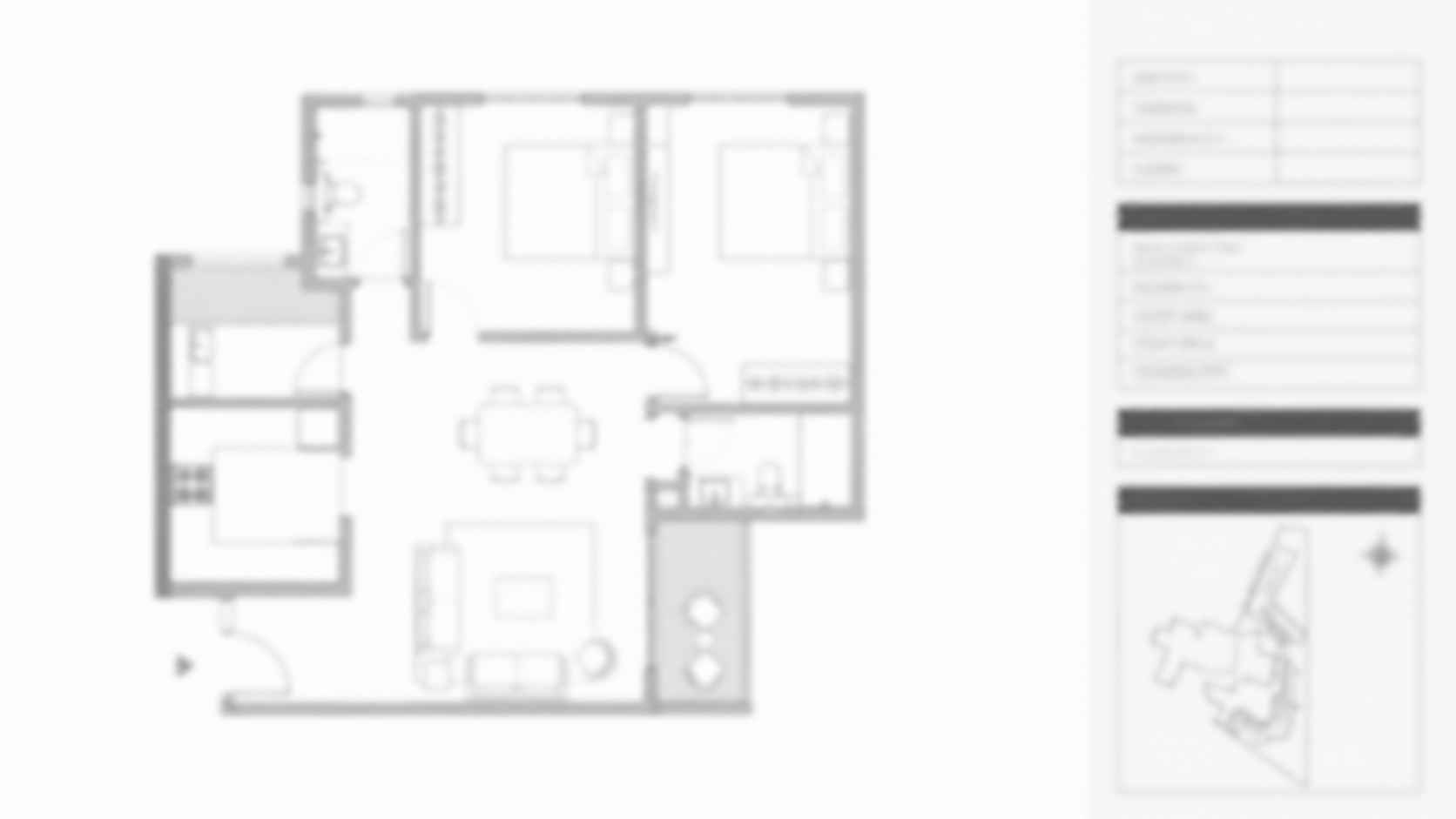 2 BHK Floor Plan - click to unlock